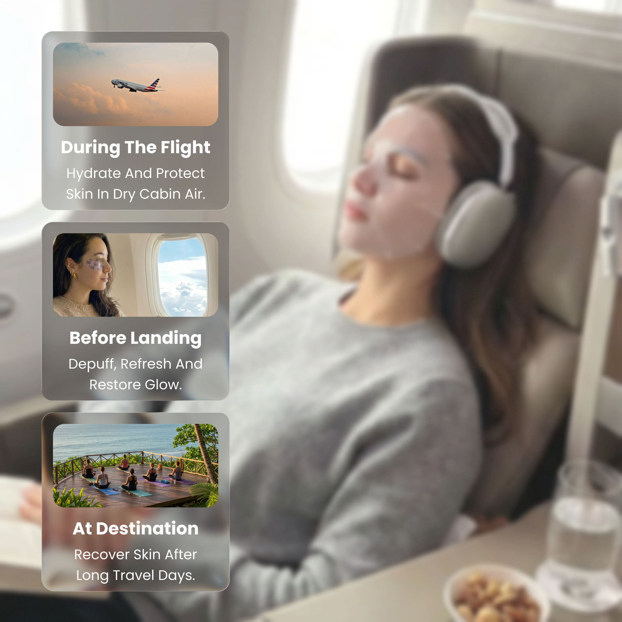 Anti Jet-Lag Travel Skin Set: Arrive looking rested, even after a long flight - Kokae by Lux