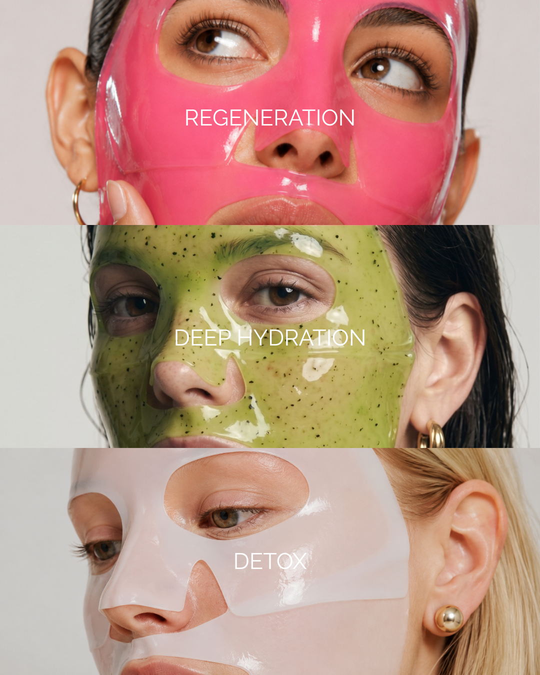 KOKAE® HydraSummer Trio – Masken-Set: Kollagen, Matcha und PDRN